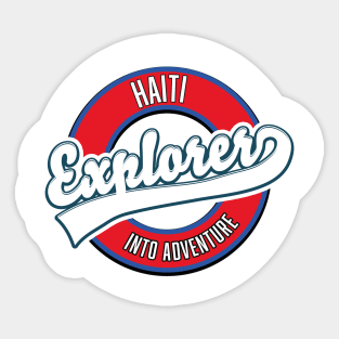Haiti explorer into adventure logo Sticker
